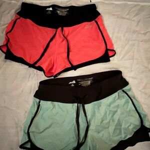 Avia Women's Athletic Shorts - Pink and Green